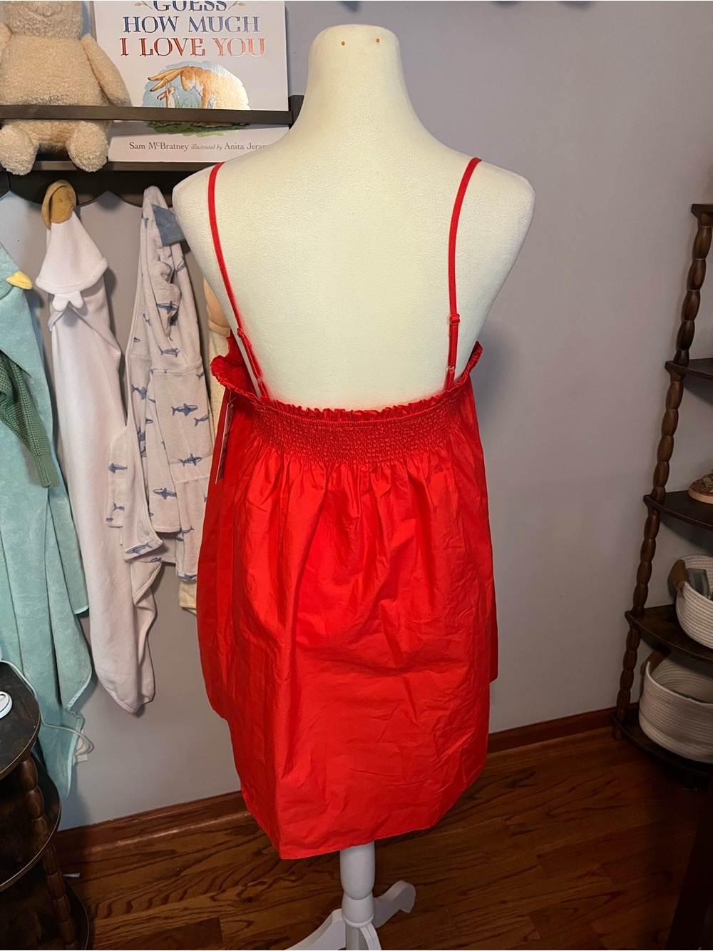 NWT No Boundaries Red square neck dress with adjustable straps, size XXL - Picture 2 of 4